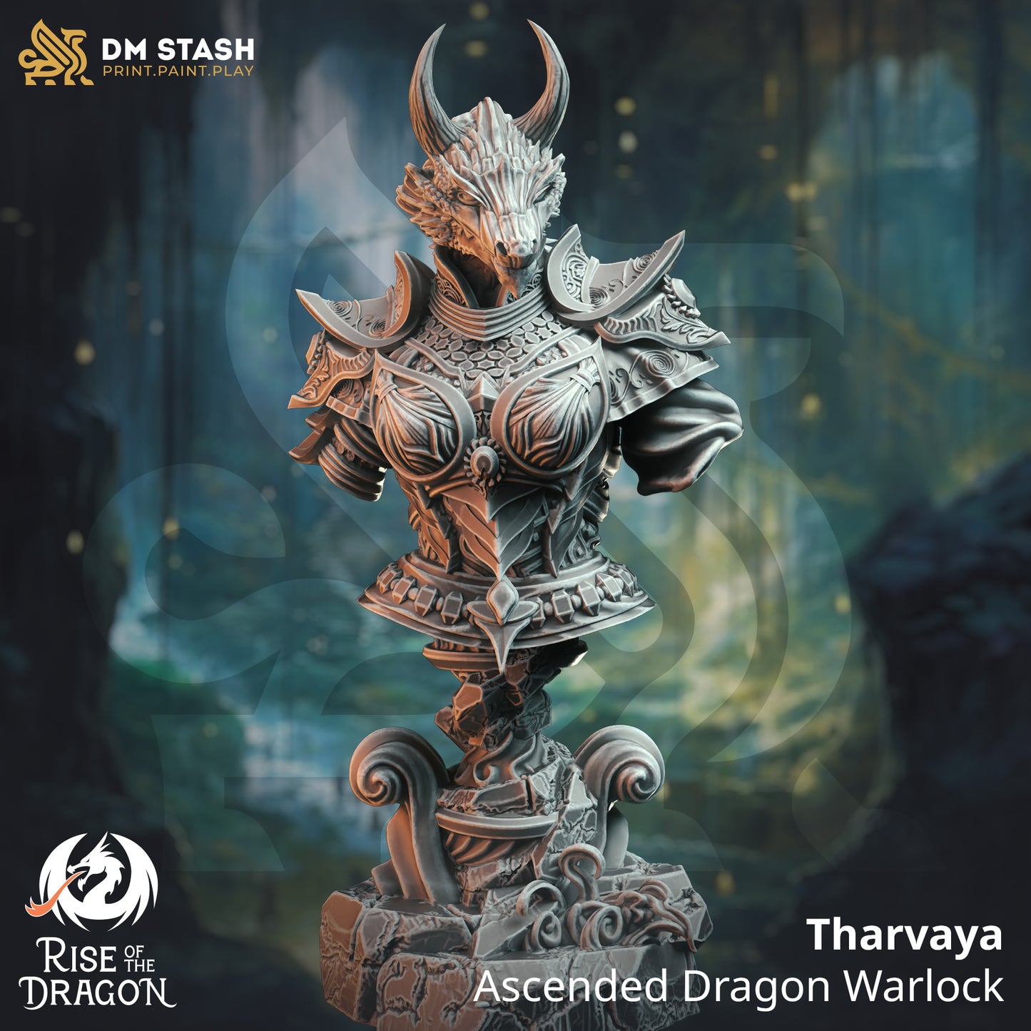 Tharvaya - Ascended Dragon Warlock BUST