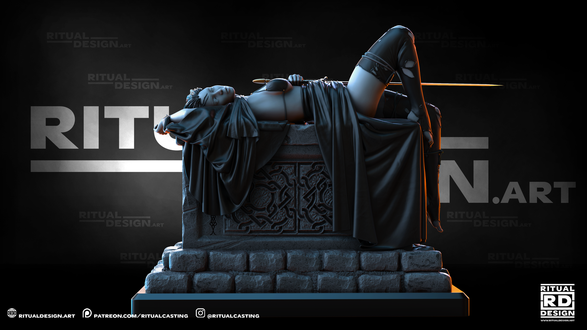 Bekka the mourner 1/10 sculpture