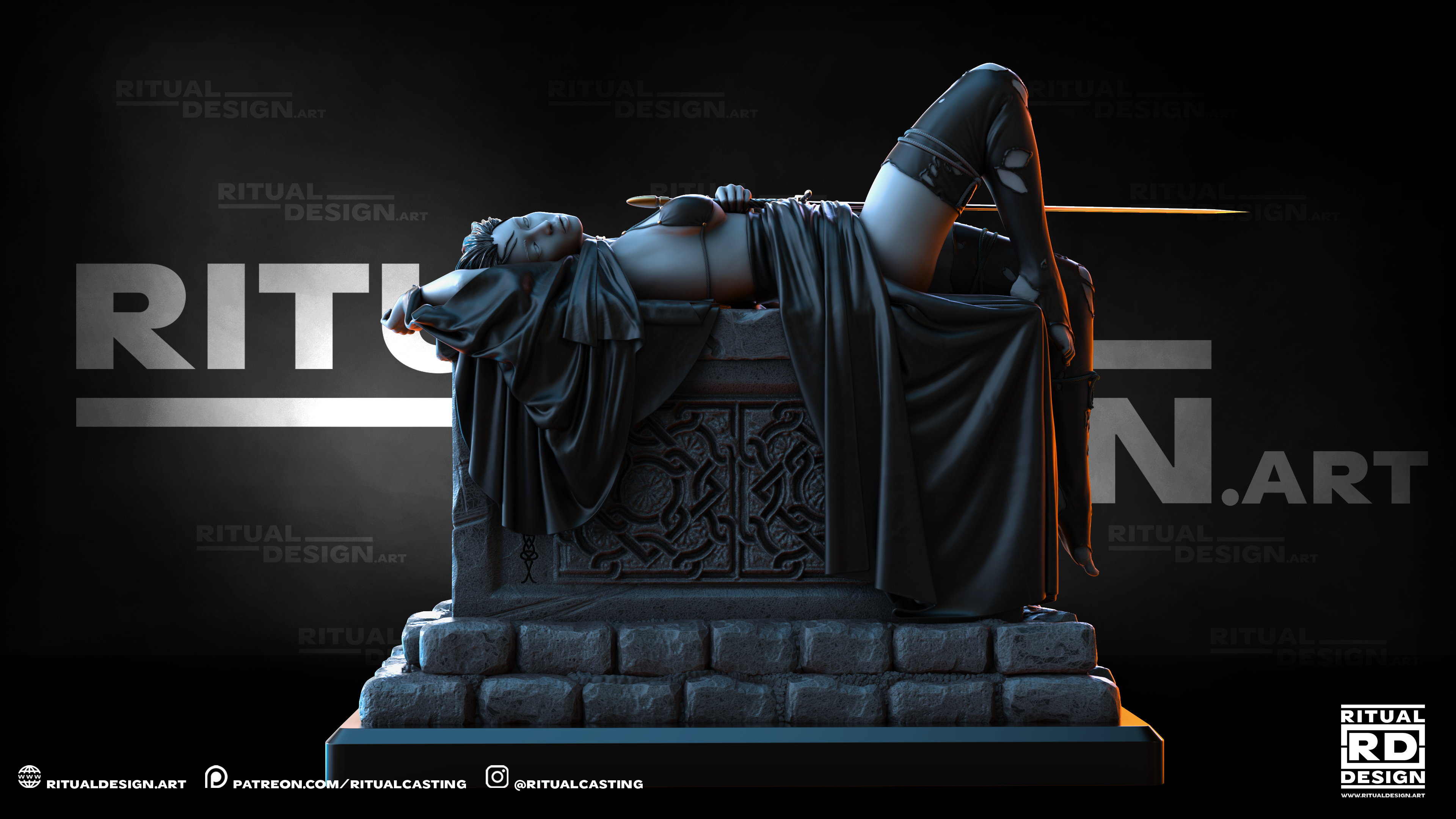 Bekka the mourner 1/10 sculpture