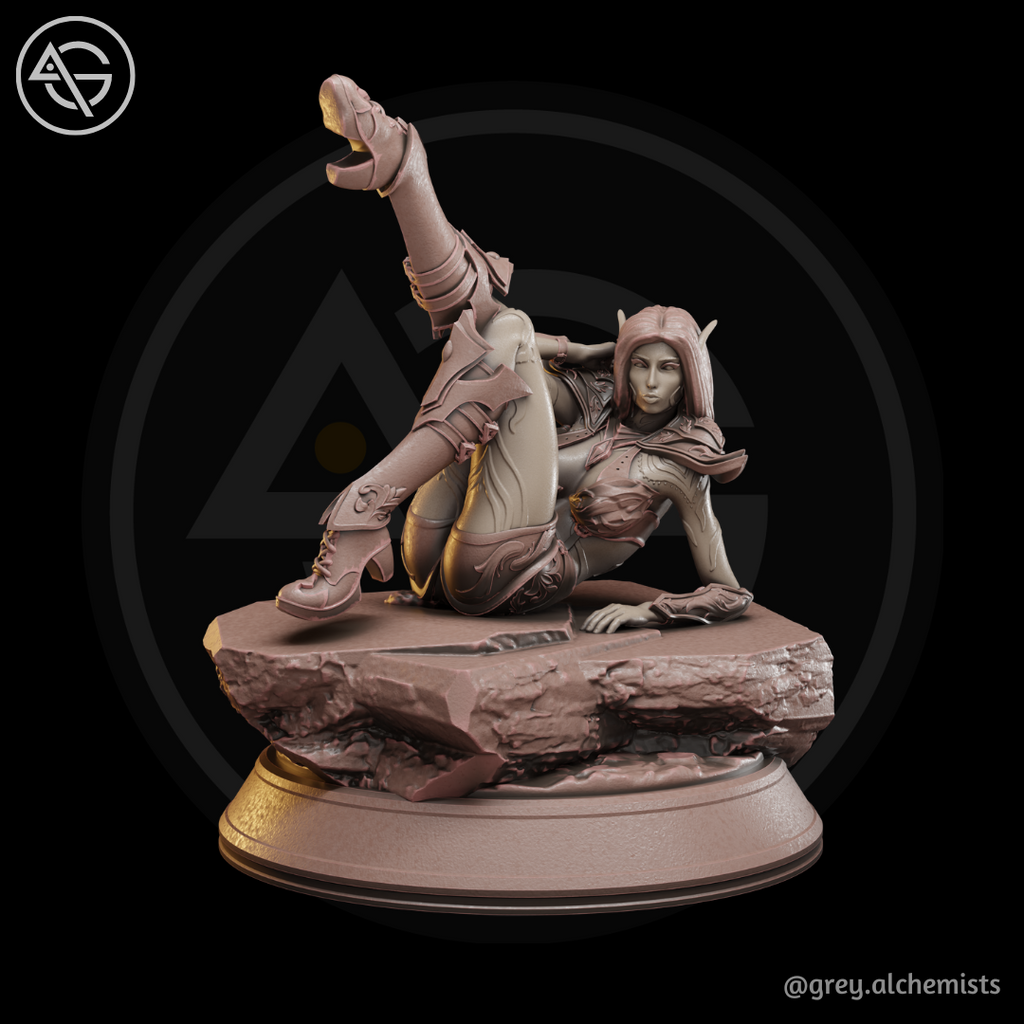 Rina - Drow Demon Hunter sculpture