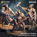 Azmordion_s Chosen - Silver Dragonkin Knights set of 3