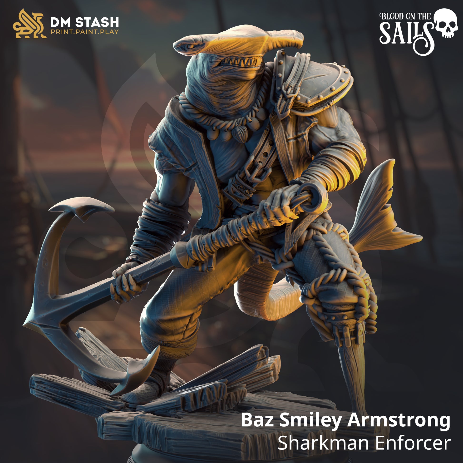 Baz Smiley Armstrong - Sharkman Enforcer - Great White OR Hammerhead version