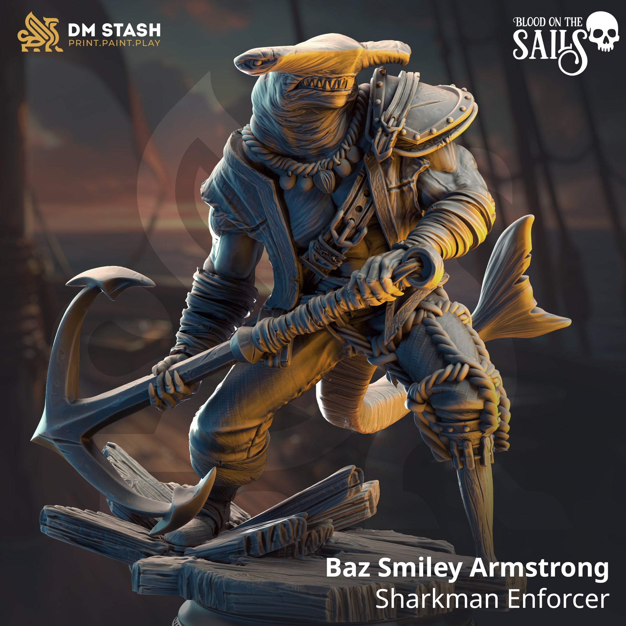 Baz Smiley Armstrong - Sharkman Enforcer - Great White OR Hammerhead version