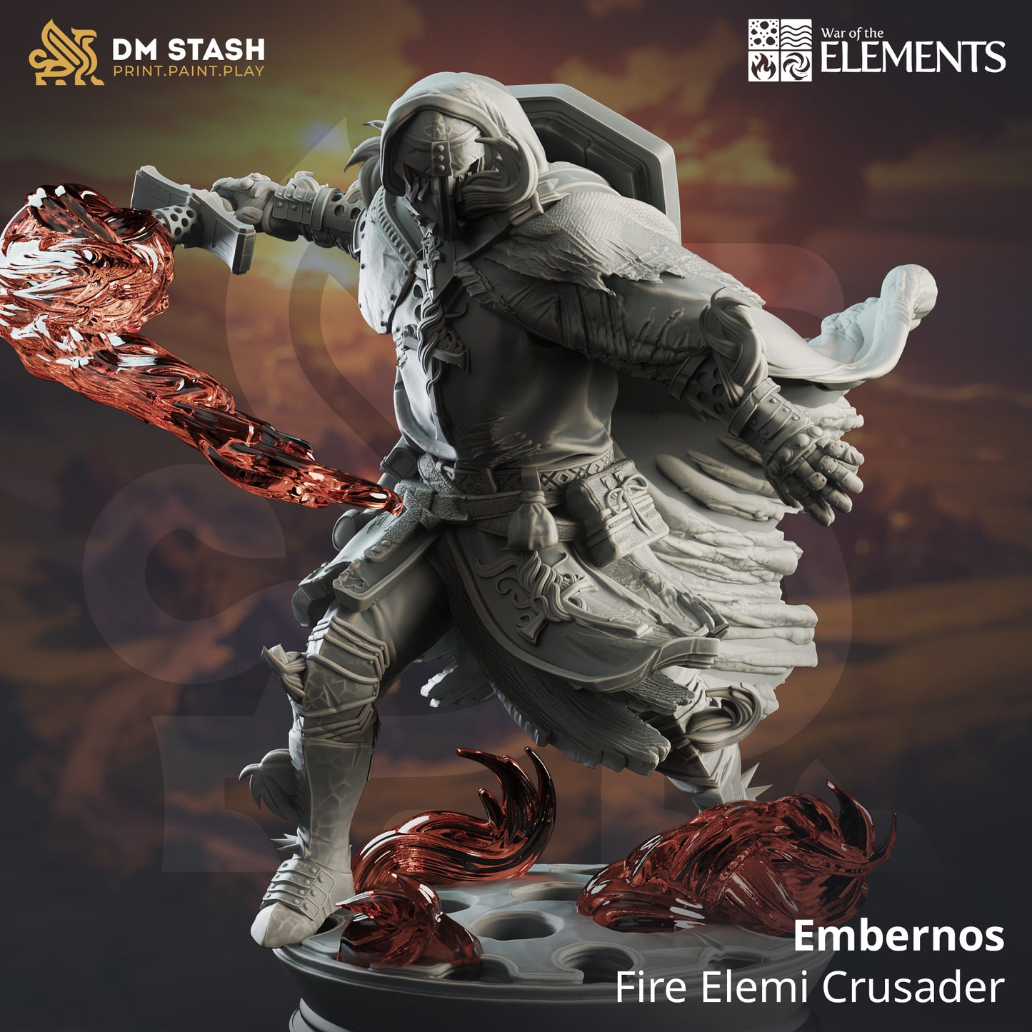 Embernos - Fire Genasi Crusader Paladin