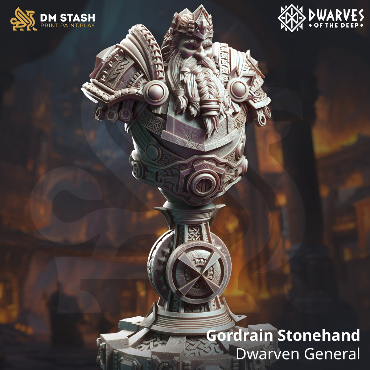 BUST Dwarven General - Gordrain Stonehand
