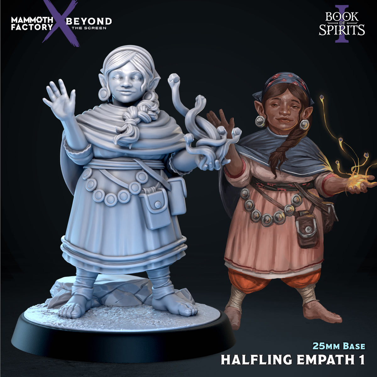 Halfling Empath sculpt 1 – Mammoth Factory render