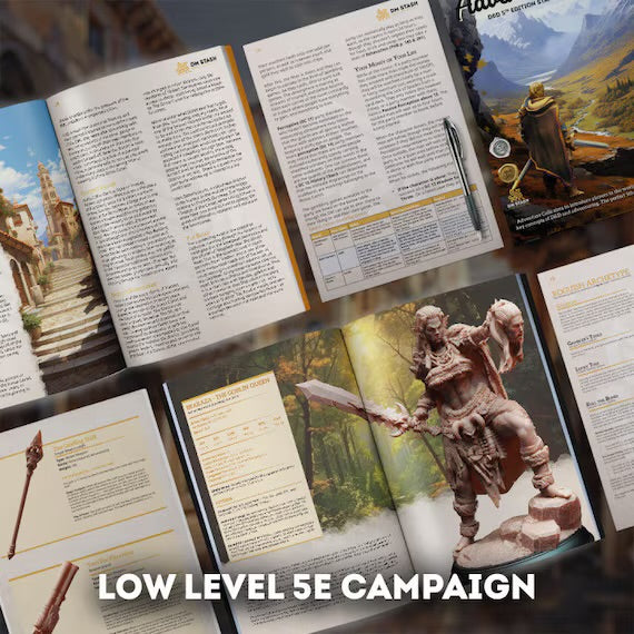 Level 1 dungeon adventure party, 5 characters WITH BOSS