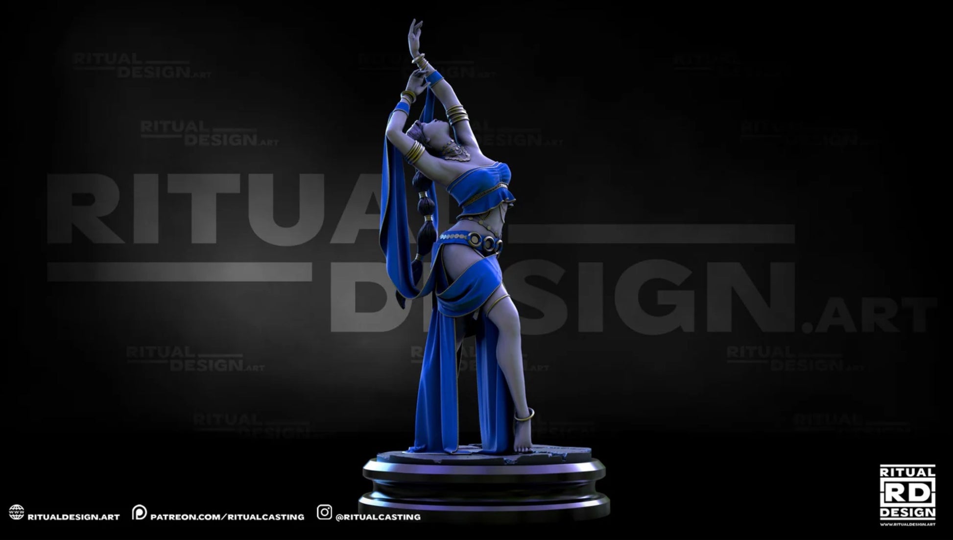 Saadiya exotic dancer sculpture 1/10 scale sculpture