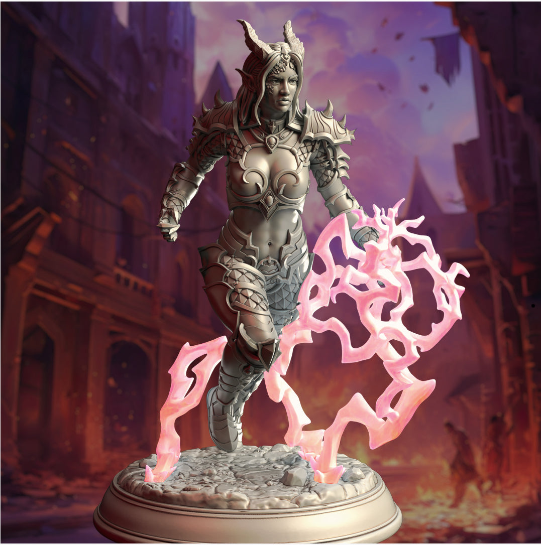 Aurestia - Dragon Tiefling form Sorcerer