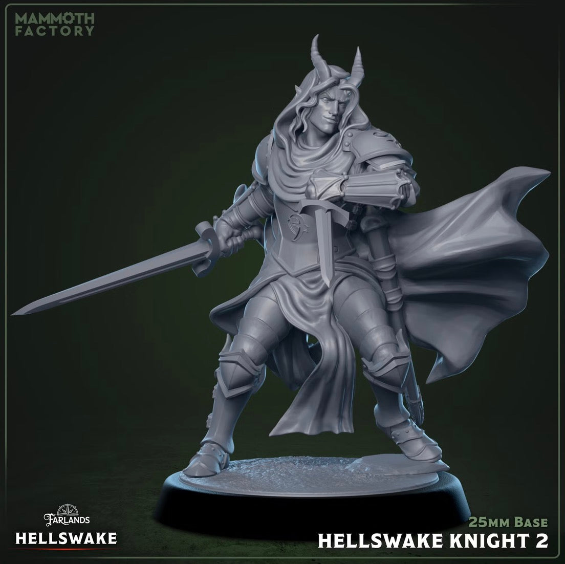 Hellswake Knight 2 – Mammoth Factory 32mm miniature