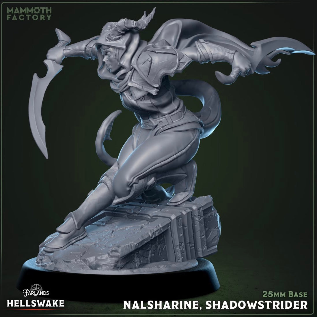 Nalsharine, Shadowstrider original Mammoth Factory sculpt render