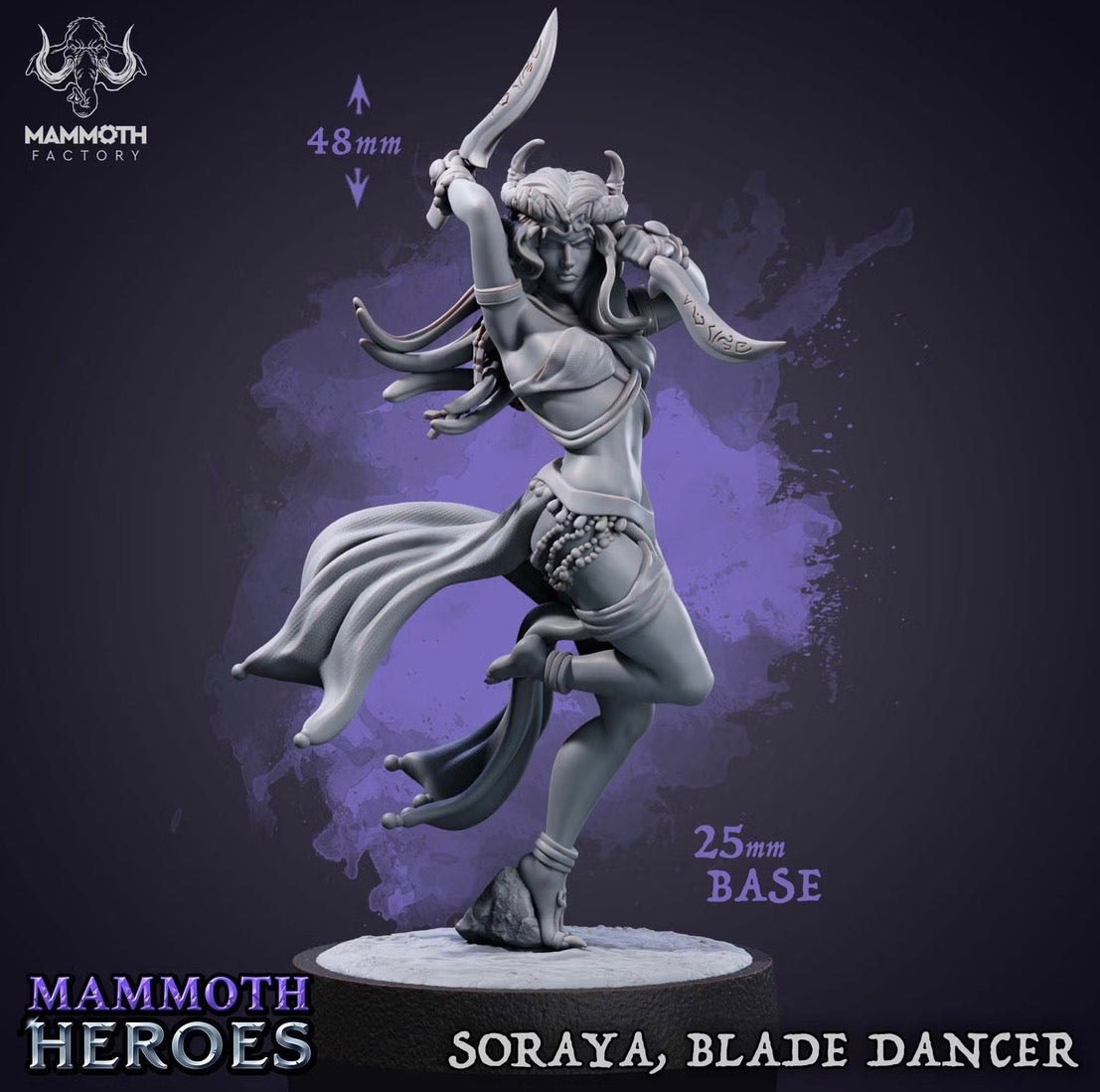 Soraya, Blade Dancer original Mammoth Factory sculpt render