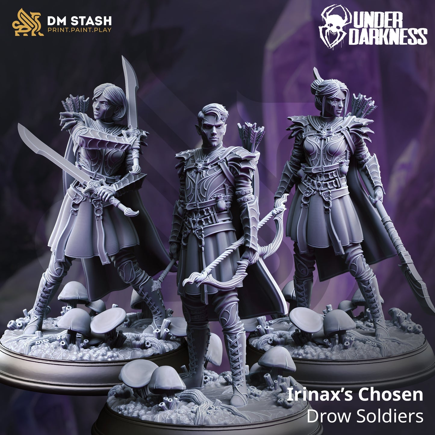 Irinax's Chosen - Drow Soldiers (Set of 3)