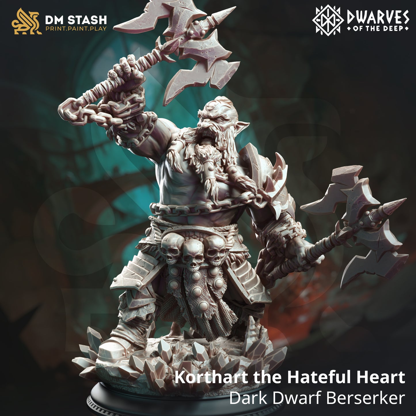 Korthart the Hateful Heart - Dark Dwarf Berserker Barbarian