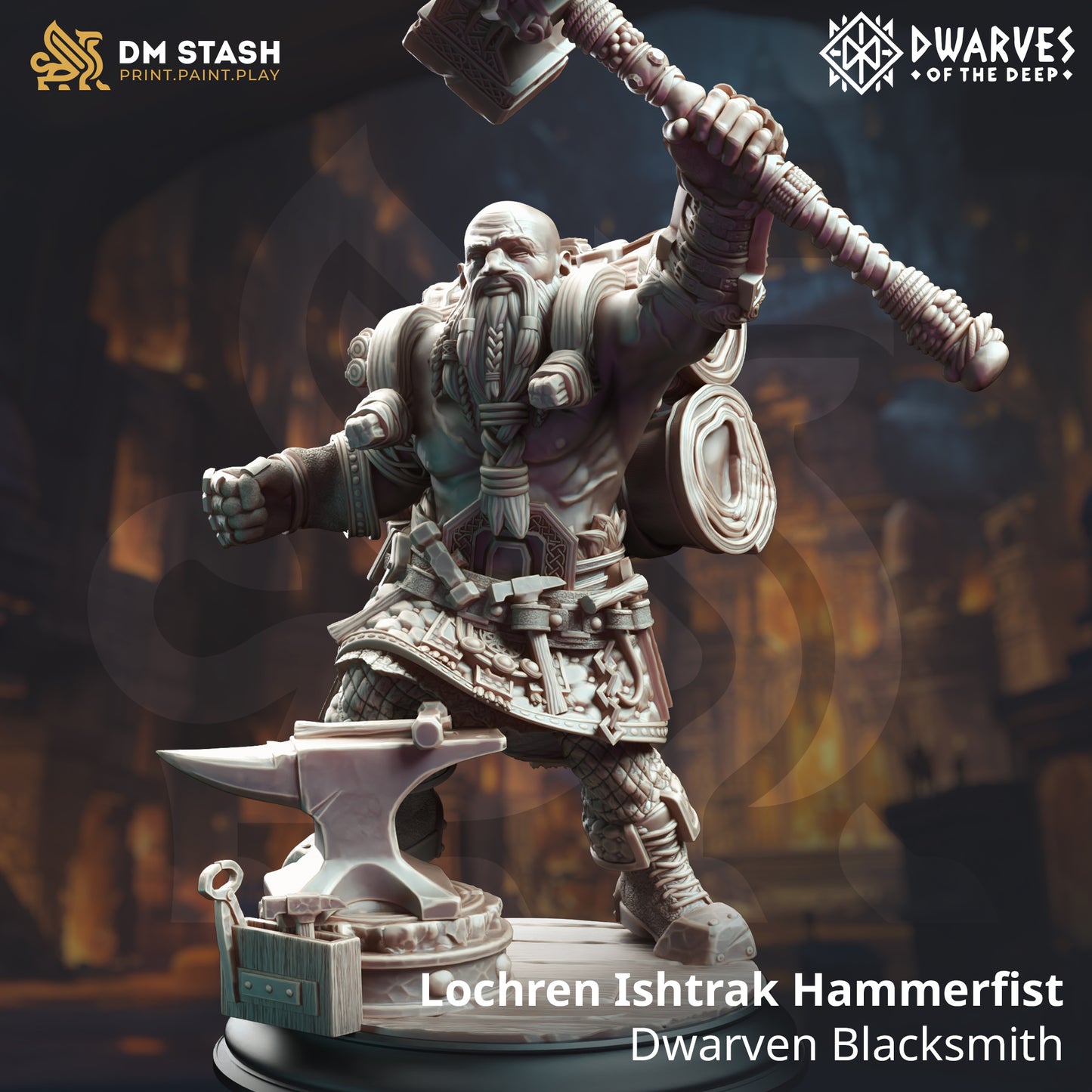 Lochren Ishtrak Hammerfist - Dwarven Battle Blacksmith