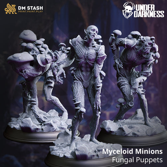 Myceloid Minions - Fungal Puppets (Set of 3)