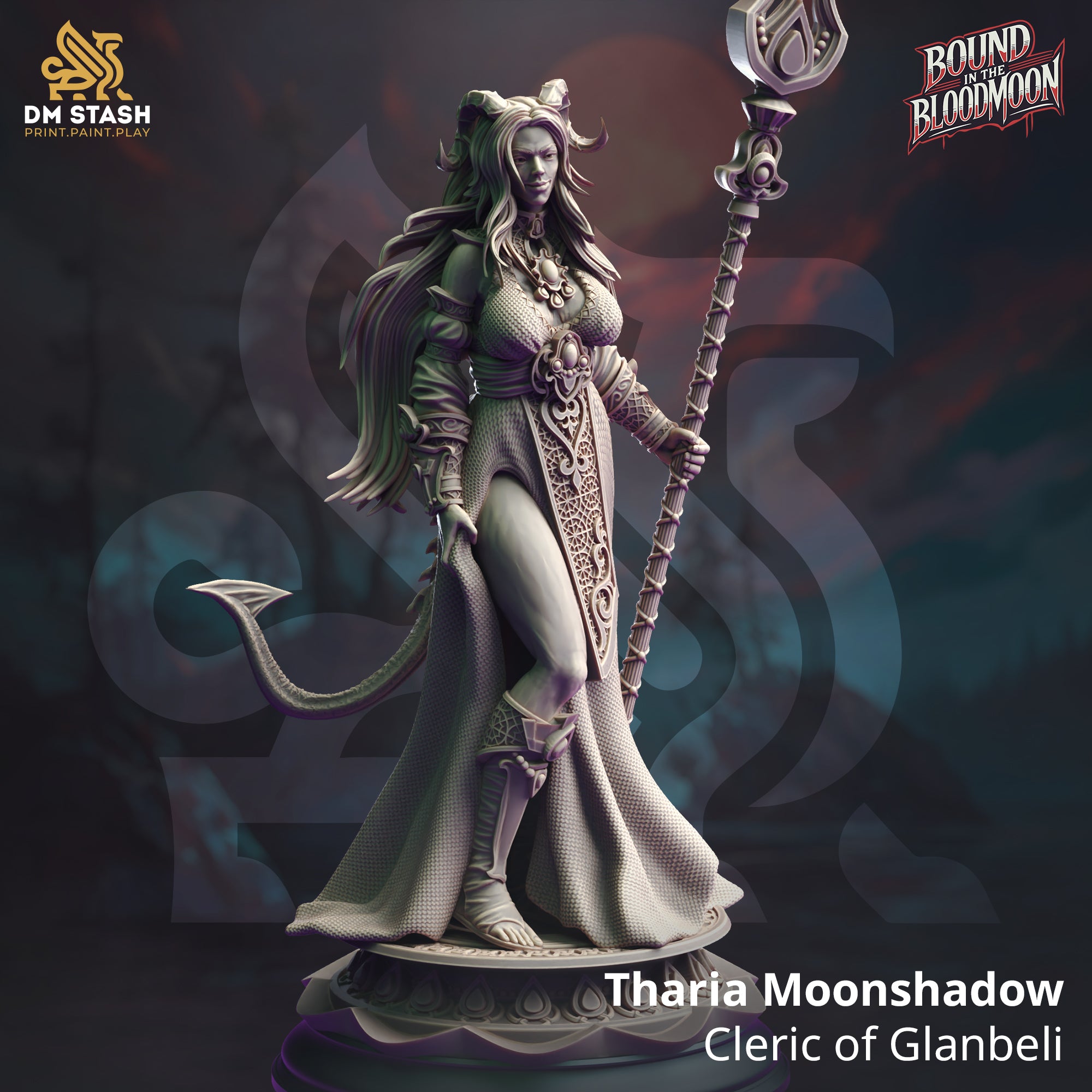 Tiefling Moon Cleric - Tharia Moonshadow