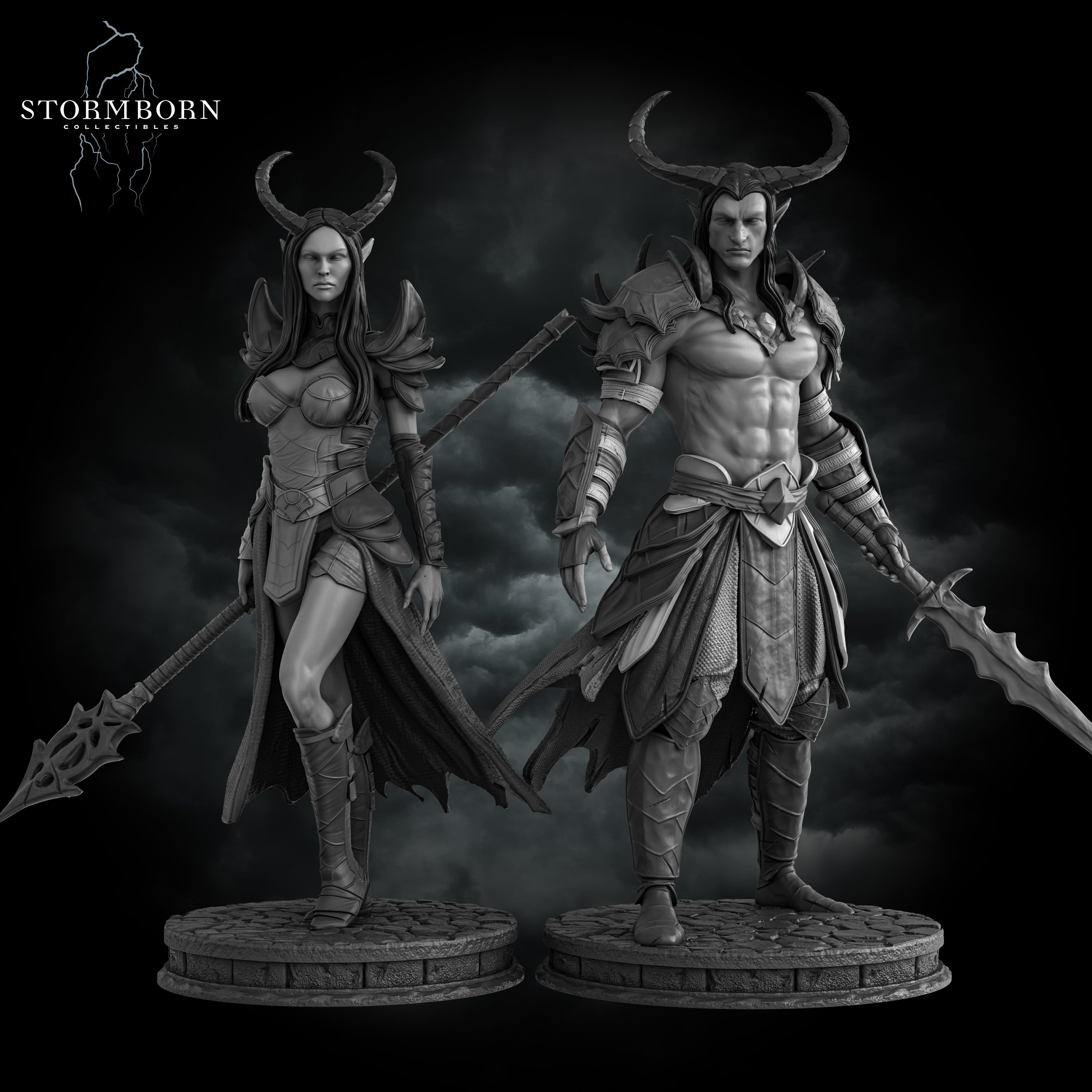Tiefling twins Samael and Morrigan