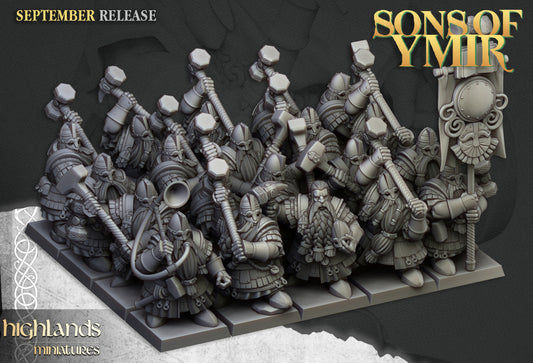Dwarf Kingsguard Unit - "sons of Ymir" Highlands Miniatures