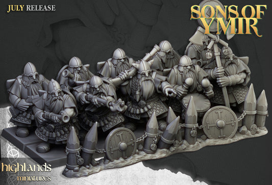 Dwarfs Marksmen Unit - "Sons of Ymir" Highlands Miniatures