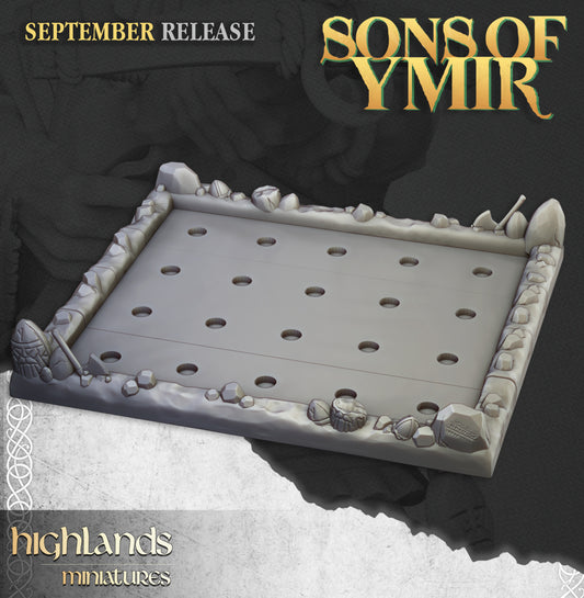 Dwarf Modular Movement Tray - "Sons of Ymir" Highlands Miniatures