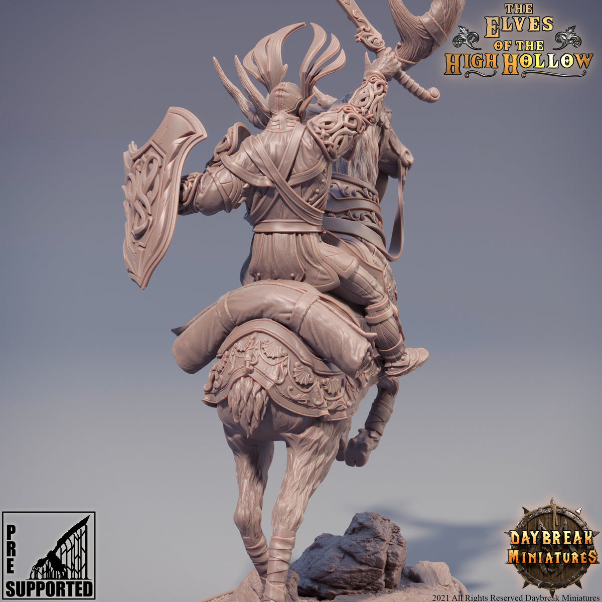 Faeren the Farseeing — original Daybreak Miniatures render, view 2