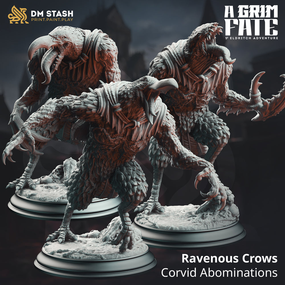 Eldritch Ravenous Crows - Corvid Abominations (set of 3)